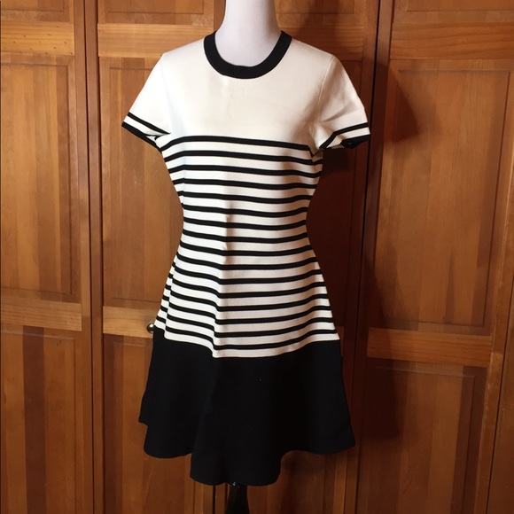 kate spade Dresses & Skirts - KATE SPADE ♠️ stripe stretch SIZE XL BLACK & WHITE